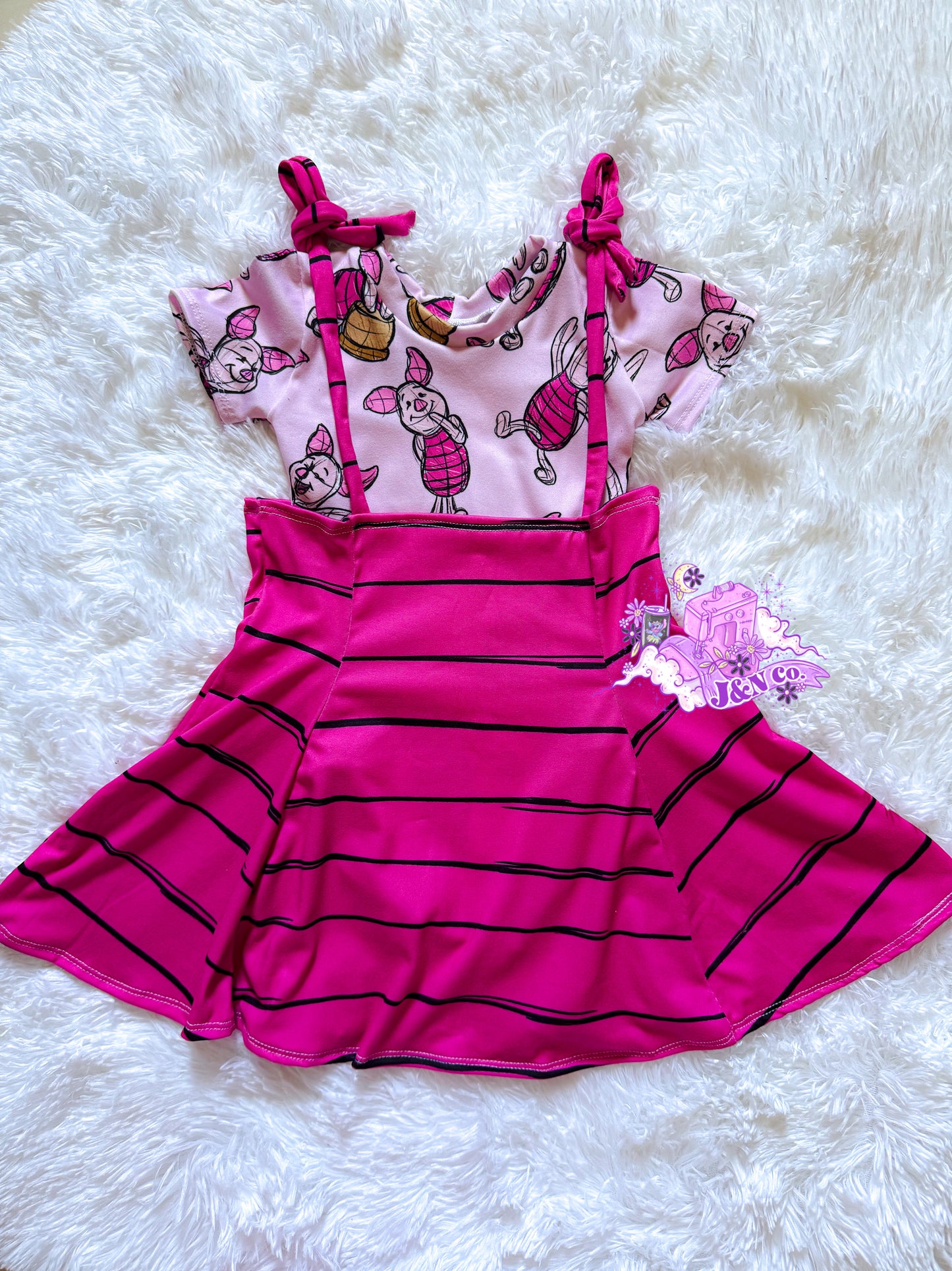 Piglet Outfit (Leo & Skirt Jumper)