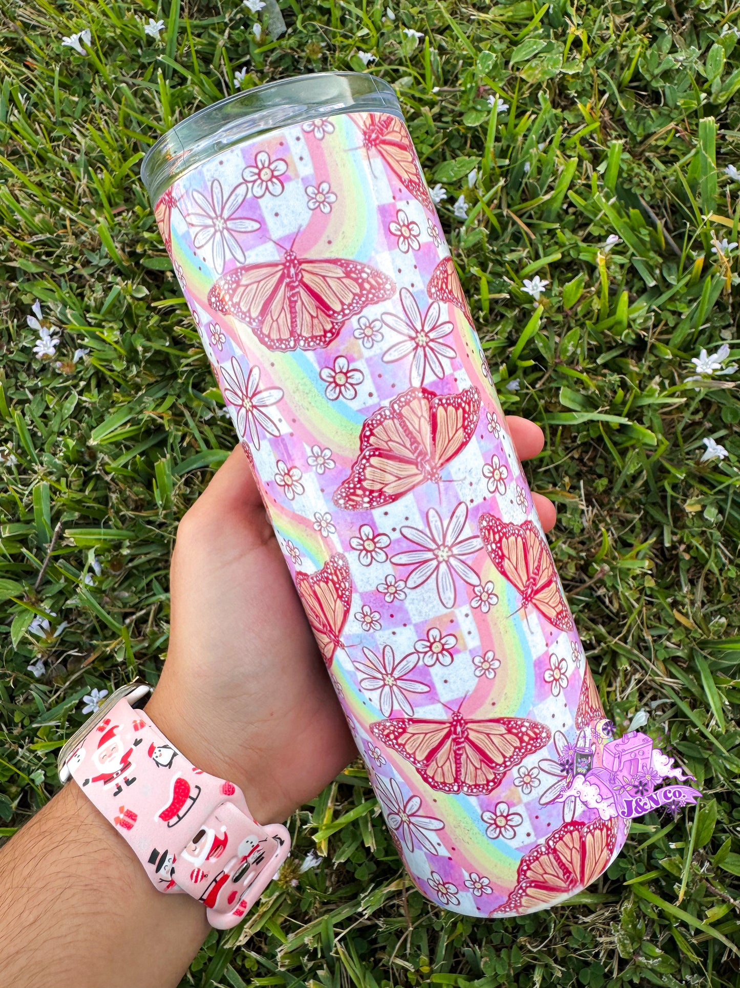 Rainbow & Butterfly Tumbler